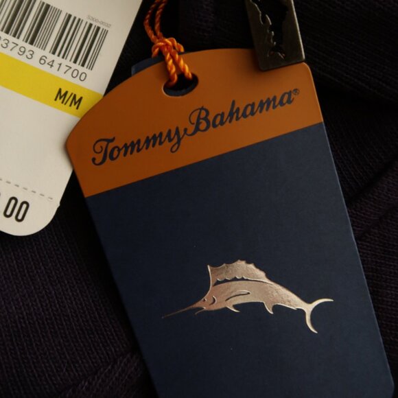 Tommy Bahama Carmel by the Sea Navy Blue Half Zip (M) - NEW!! 🌴 🌴 - Picture 4 of 8